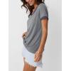 imageAUTOMET Womens Short Sleeve TShirts Summer Tops Casual Soft Tunic V Neck Basic Workout Clothes Spring Fashion Outfits 2025Bluegrey