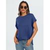 imageAUTOMET Womens Summer Tops Oversized Short Sleeve Business Casual T Shirts Trendy Fashion Clothes Spring Outfits 2025Blue