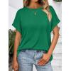 imageAUTOMET Womens Summer Tops Oversized Short Sleeve Business Casual T Shirts Trendy Fashion Clothes Spring Outfits 2025Green