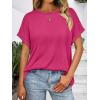 imageAUTOMET Womens Summer Tops Oversized Short Sleeve Business Casual T Shirts Trendy Fashion Clothes Spring Outfits 2025Hot Pink