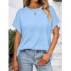 imageAUTOMET Womens Summer Tops Oversized Short Sleeve Business Casual T Shirts Trendy Fashion Clothes Spring Outfits 2025Light Blue