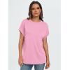 imageAUTOMET Womens Summer Tops Oversized Short Sleeve Business Casual T Shirts Trendy Fashion Clothes Spring Outfits 2025Pink