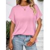 imageAUTOMET Womens Summer Tops Oversized Short Sleeve Business Casual T Shirts Trendy Fashion Clothes Spring Outfits 2025Pink