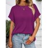 imageAUTOMET Womens Summer Tops Oversized Short Sleeve Business Casual T Shirts Trendy Fashion Clothes Spring Outfits 2025Purple