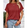 imageAUTOMET Womens Summer Tops Oversized Short Sleeve Business Casual T Shirts Trendy Fashion Clothes Spring Outfits 2025Red