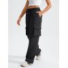 imageAUTOMET Womens Sweatpants Wide Leg Cargo Barrel Pants Fall Fashion Outfits Sweats Baggy Winter Clothes Parachute JoggersBlack