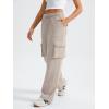 imageAUTOMET Womens Sweatpants Wide Leg Cargo Barrel Pants Fall Fashion Outfits Sweats Baggy Winter Clothes Parachute JoggersCoffeegrey