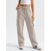 imageAUTOMET Womens Sweatpants Wide Leg Cargo Barrel Pants Fall Fashion Outfits Sweats Baggy Winter Clothes Parachute JoggersCoffeegrey