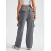 imageAUTOMET Womens Sweatpants Wide Leg Cargo Barrel Pants Fall Fashion Outfits Sweats Baggy Winter Clothes Parachute JoggersDarkgrey