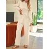 imageAUTOMET Womens Sweatsuits 2 Piece Outfits Fall Sweat Sets Lounge Hoodies and Cargo Pants Wide Leg with PocketsApricot