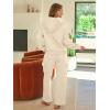 imageAUTOMET Womens Sweatsuits 2 Piece Outfits Fall Sweat Sets Lounge Hoodies and Cargo Pants Wide Leg with PocketsApricot