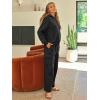 imageAUTOMET Womens Sweatsuits 2 Piece Outfits Fall Sweat Sets Lounge Hoodies and Cargo Pants Wide Leg with PocketsBlack