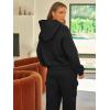 imageAUTOMET Womens Sweatsuits 2 Piece Outfits Fall Sweat Sets Lounge Hoodies and Cargo Pants Wide Leg with PocketsBlack
