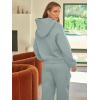 imageAUTOMET Womens Sweatsuits 2 Piece Outfits Fall Sweat Sets Lounge Hoodies and Cargo Pants Wide Leg with PocketsBluegreen