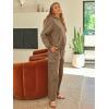 imageAUTOMET Womens Sweatsuits 2 Piece Outfits Fall Sweat Sets Lounge Hoodies and Cargo Pants Wide Leg with PocketsCoffee