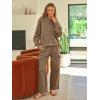 imageAUTOMET Womens Sweatsuits 2 Piece Outfits Fall Sweat Sets Lounge Hoodies and Cargo Pants Wide Leg with PocketsCoffee