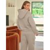imageAUTOMET Womens Sweatsuits 2 Piece Outfits Fall Sweat Sets Lounge Hoodies and Cargo Pants Wide Leg with PocketsCoffeegrey