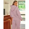 imageAUTOMET Womens Sweatsuits 2 Piece Outfits Fall Sweat Sets Lounge Hoodies and Cargo Pants Wide Leg with PocketsDarkpink