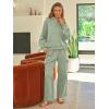 imageAUTOMET Womens Sweatsuits 2 Piece Outfits Fall Sweat Sets Lounge Hoodies and Cargo Pants Wide Leg with PocketsGreen