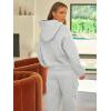 imageAUTOMET Womens Sweatsuits 2 Piece Outfits Fall Sweat Sets Lounge Hoodies and Cargo Pants Wide Leg with PocketsGrey