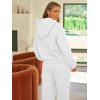 imageAUTOMET Womens Sweatsuits 2 Piece Outfits Fall Sweat Sets Lounge Hoodies and Cargo Pants Wide Leg with PocketsWhite