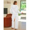imageAUTOMET Womens Sweatsuits 2 Piece Outfits Fall Sweat Sets Lounge Hoodies and Cargo Pants Wide Leg with PocketsWhite