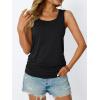 imageAUTOMET Womens Tank Tops 2025 Sleeveless Square Round Neck Ruched Spring Summer Tee Shirts Basic Outfits Trendy ClothesBlack