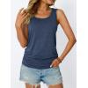 imageAUTOMET Womens Tank Tops 2025 Sleeveless Square Round Neck Ruched Spring Summer Tee Shirts Basic Outfits Trendy ClothesDarkblue