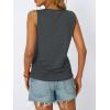 imageAUTOMET Womens Tank Tops 2025 Sleeveless Square Round Neck Ruched Spring Summer Tee Shirts Basic Outfits Trendy ClothesGrey