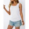 imageAUTOMET Womens Tank Tops 2025 Sleeveless Square Round Neck Ruched Spring Summer Tee Shirts Basic Outfits Trendy ClothesWhite