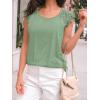 imageAUTOMET Womens Tops Casual Dressy Lace Summer Tee 2025 Cap Sleeve T Shirts Cute Basic Trendy Fashion Spring OutfitsGreen