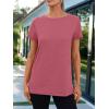 imageAUTOMET Womens Tops Shorts Sleeve Shirts for Summer Spring Beach Vacation Plus Size Oversized Casual Tee for Teen Girls 202502hotpink