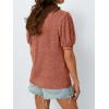 imageAUTOMET Womens Tops Summer Sweater Long Tunic Dressy Casual Blouses Business Cute Trendy Short Sleeve Shirt 2025Brown