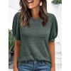 imageAUTOMET Womens Tops Summer Sweater Long Tunic Dressy Casual Blouses Business Cute Trendy Short Sleeve Shirt 2025Darkgreen