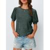 imageAUTOMET Womens Tops Summer Sweater Long Tunic Dressy Casual Blouses Business Cute Trendy Short Sleeve Shirt 2025Darkgreen