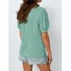 imageAUTOMET Womens Tops Summer Sweater Long Tunic Dressy Casual Blouses Business Cute Trendy Short Sleeve Shirt 2025Green