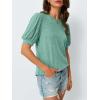 imageAUTOMET Womens Tops Summer Sweater Long Tunic Dressy Casual Blouses Business Cute Trendy Short Sleeve Shirt 2025Green