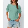 imageAUTOMET Womens Tops Summer Sweater Long Tunic Dressy Casual Blouses Business Cute Trendy Short Sleeve Shirt 2025Green