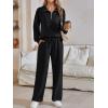 imageAUTOMET Womens Track Suits Set Sweatsuits Two Piece Outfits Lounge Sets Half Zip Lapel Sweatshirts Fall Fashion ClothesBlack