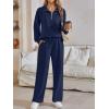 imageAUTOMET Womens Track Suits Set Sweatsuits Two Piece Outfits Lounge Sets Half Zip Lapel Sweatshirts Fall Fashion ClothesNavyblue