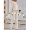imageAUTOMET Womens Two Piece Lounge Sets Sweatsuits Outfit Wide Leg Sweatpants Tracksuit Loungewear Sweatshirt with PocketsApricot