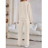 imageAUTOMET Womens Two Piece Lounge Sets Sweatsuits Outfit Wide Leg Sweatpants Tracksuit Loungewear Sweatshirt with PocketsApricot