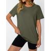 imageAUTOMET Womens Workout Tops Short Sleeve Gym Shirts Summer Athletic Yoga Tshirts Loose Fit Casual Clothes 2025Armygreen