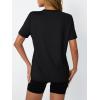 imageAUTOMET Womens Workout Tops Short Sleeve Gym Shirts Summer Athletic Yoga Tshirts Loose Fit Casual Clothes 2025Black