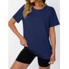 imageAUTOMET Womens Workout Tops Short Sleeve Gym Shirts Summer Athletic Yoga Tshirts Loose Fit Casual Clothes 2025Darkblue