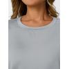 imageAUTOMET Womens Workout Tops Short Sleeve Gym Shirts Summer Athletic Yoga Tshirts Loose Fit Casual Clothes 2025Lightgrey