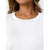 imageAUTOMET Womens Workout Tops Short Sleeve Gym Shirts Summer Athletic Yoga Tshirts Loose Fit Casual Clothes 2025White