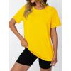 imageAUTOMET Womens Workout Tops Short Sleeve Gym Shirts Summer Athletic Yoga Tshirts Loose Fit Casual Clothes 2025Yellow