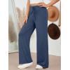 imageAUTOMET Womes Pajama Pants Wide Leg Comfy Casual Lounge Yoga Pants High Waisted Drawstring Bottoms Fall Trendy 2025Navy