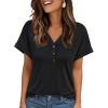 imageAUTOMET Short Sleeve V Neck T Shirts Womens Cap Sleeve Summer Casual Dressy TopsBlack